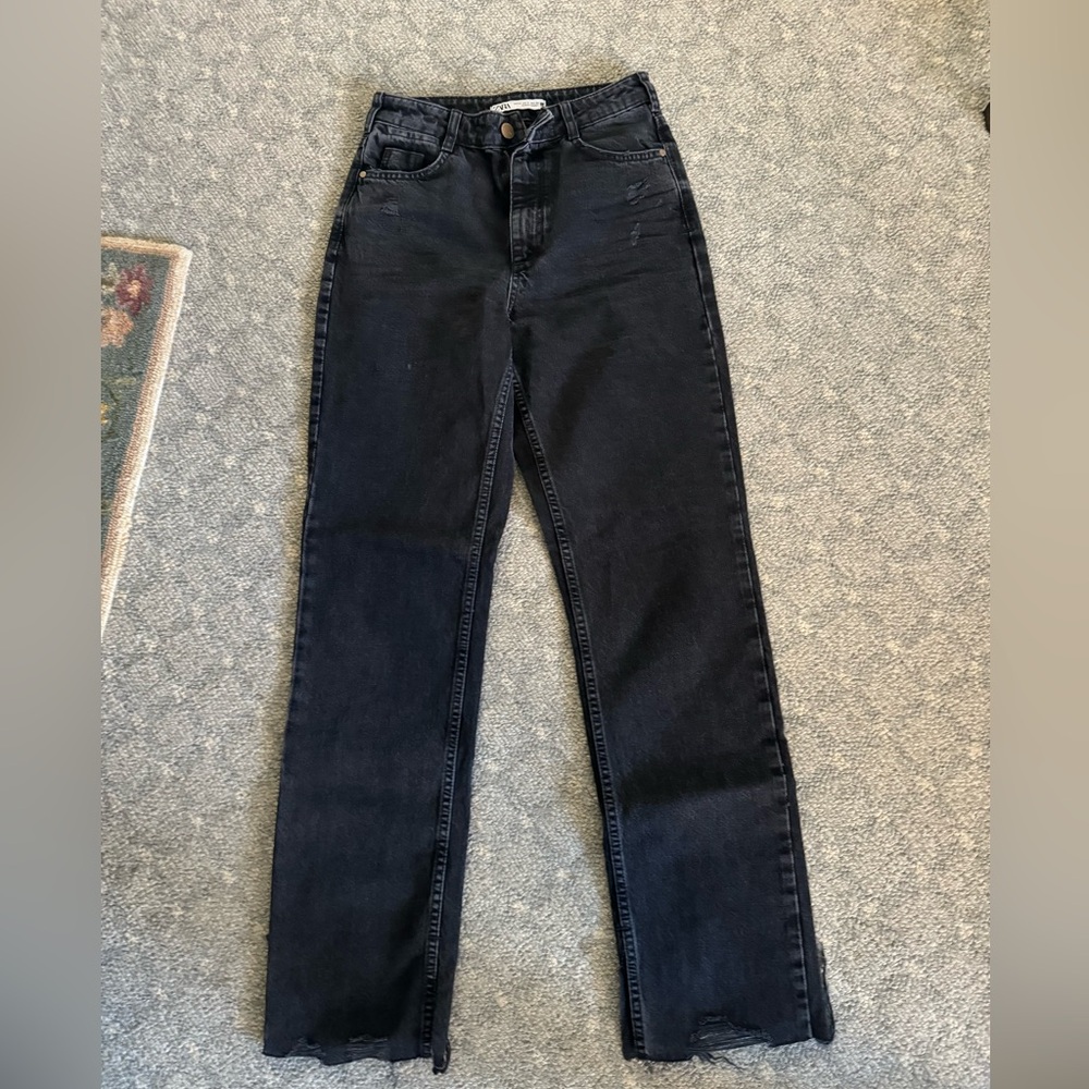 Zara Black Straight-Leg Women's Jeans